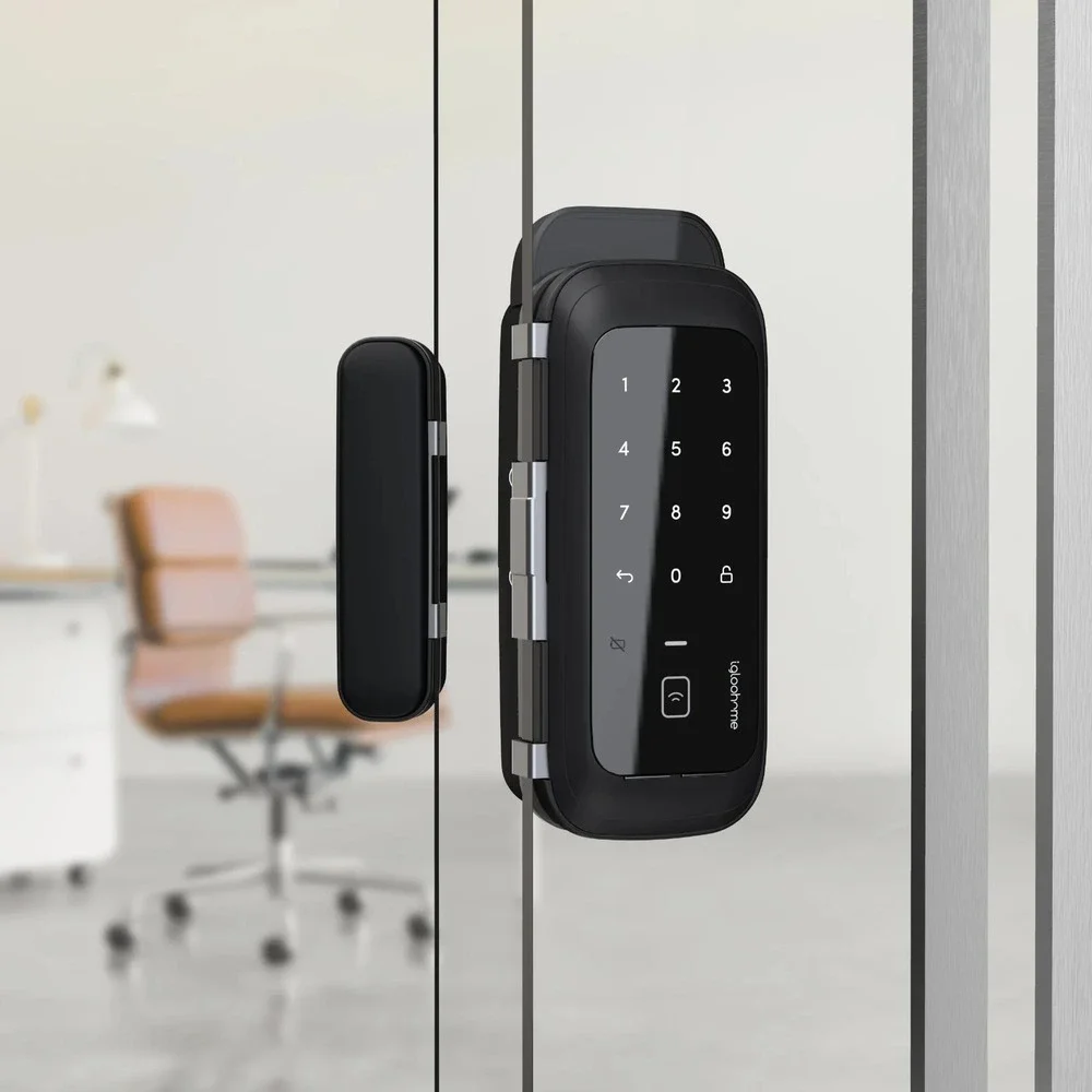 Glass Door Lock Intelligent Fingerprint, Password, Digital Card, Smart Door